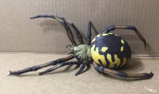 Vintage Large Rubber Spider 10 " Toy Halloween Prop China