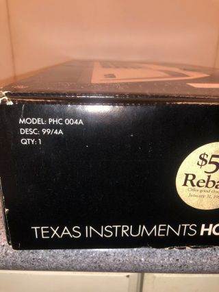 Vintage Texas Instruments TI 99/4A Home Computer Boxed NOS 2