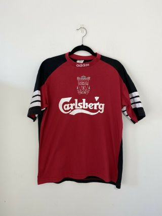 Vintage Adidas Liverpool Shirt 93 - 95 Size M Uk 40 - 42 100 Cotton T - Shirt Rare