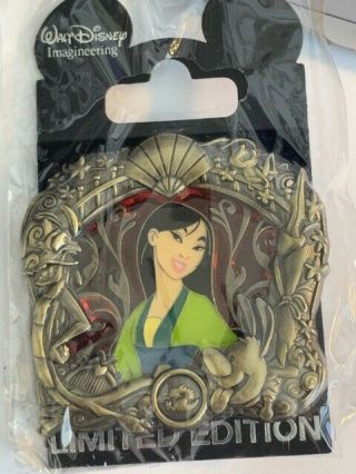 Wdi Real Stained Glass Princess Mulan Disney Pin Le300 (b)