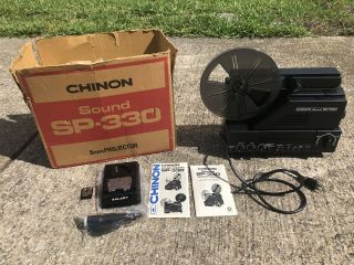 Vintage Chinon Sound Sp - 330 8mm Projector From Japan