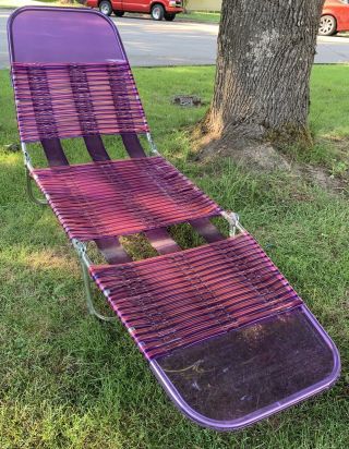 Vintage 80’s Pink & Purple Jelly Tube Lounge Chair