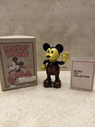Schylling Retro Toy Collectible Disney Tin Mickey Mouse 60060 Wind Up