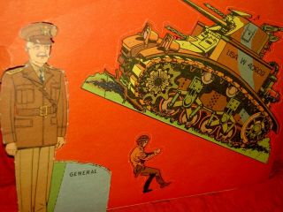 Rare 1942 Vintage,  Us Military Soldiers Samuel Lowe Paper Doll Book,  Complete