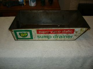 Retro Vintage Bp Visco - Static 10pt Sump Oil Drain Tray Garage Adverting