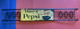 Vintage Pepsi Cola Store/gas Station Door Push Advertising Sign M - 160