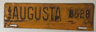 1946 Augusta Georgia City License Plate Topper 8528,