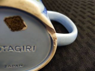 Vintage Hand Crafted Otagiri Coffee Mug 3D Blue Cat Japan 3