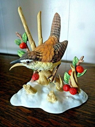 Vintage Marsh Wren Figurine Lenox Garden Bird Sculpture