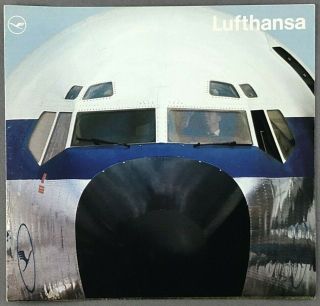 Lufthansa The Fleet Vintage Airline Brochure Boeing 747 707 737 727 Dc - 10