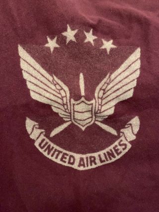 Vintage United Airlines North Star Woolen Mills Wool Blanket