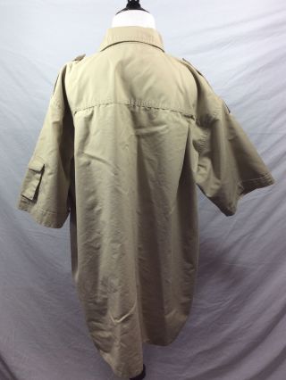 Mens Boy Scouts BSA Beige Uniform Shirt Short Sleeve No Patches XL Extra Large 3