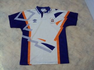 Vintage Luton Town Fc 1991 - 92 Umbro Home Shirt Shirt Size M/l