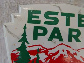 Vintage Estes Park Colorado 2 - Piece Painted Metal Souvenir License Plate Topper 3