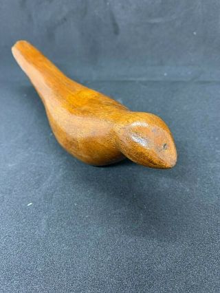 Vintage Mid Century Modern Carved Wood Bird Figurine Wooden Bird 8 " Freeship