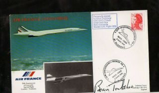 Concorde Air France 20th Anniversary First Flight Signed Brain Trubshaw 93/100