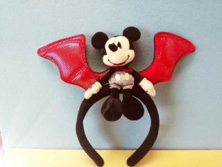 Headband Tokyo Disney Resort Vampire Mickey Plush Halloween Silver Japan Fs