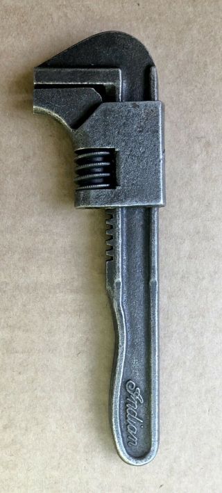 Antique Indian Motorcycle 7 " Adjustable Square Nut Wrench Hard - To - Find