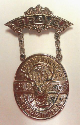 The Improved Order Of Red Men Medal " Brave " Deer 