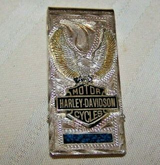 Harley Davidson Vintage Hecho En Mexico Gold & Silver Eagle Money Clip