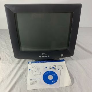 Dell E773c 16 " Color Gaming Monitor Crt Black Swivel Base Retro Gaming Vintage