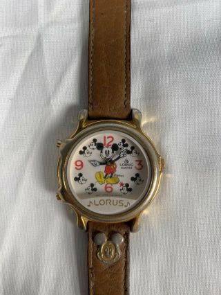 Vintage Disney Mickey Mouse 2 Tune Musical Watch By Lorus