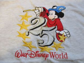 25th Anniversary Walt Disney World Mickey Mouse Inc Embroidered (xl) T - Shirt