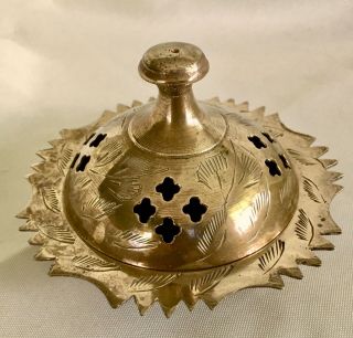 Vintage Brass Incense Burner With Lid India