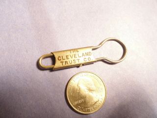 " Rare " Antique The Cleveland Trust Co.  Wire Key Holder Great