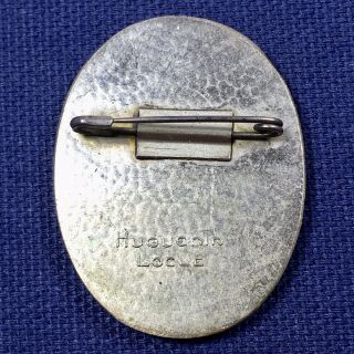 Vintage 1929 Franz Wagner Figure Swiss Pin Medal Signed Huguenin Locle - 2