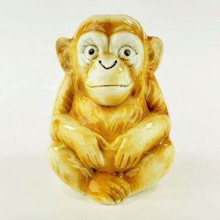 Vintage Goodsell Ceramic Monkey Figurine Goodsell Mold Sitting Monkey