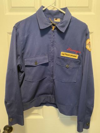 Vintage Pepsi Cola Unitog Employee Delivery Driver Work Jacket Uniform Patch