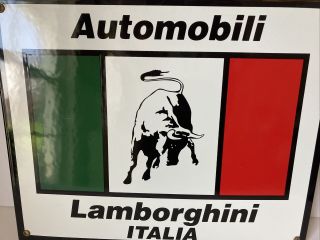 Automobili Lamborghini Italia Garage Sign 15” X 12”