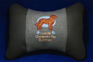 Chesapeake Bay Retriever Car Seat Neck Rest Pillow.  Gift For Dog Lovers.