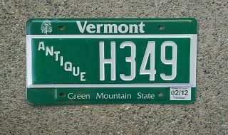Real Antique Vermont License Plate Auto Number Car Tag Green Mountain State