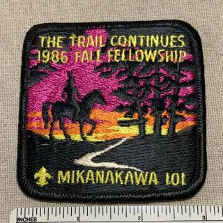 1986 Oa Mikanakawa Lodge 101 Fall Fellowship Patch Order Arrow Circle Ten Tx