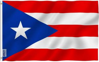 Puerto Rico Flag - Vivid Color And Fade Proof - Canvas Header And Double Stitch