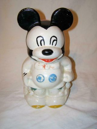 Rare Large Vintage Mickey Mouse And Minnie Mouse Two Sided Cookie Jar