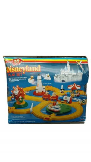 Vintage Disneyland Playset 1986 Playmates 36 Pc Disney Toy Train Set