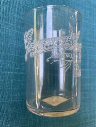 Vintage Etched Old Germania Brewing Company Beer Glass Buffalo Ny Pre Pro