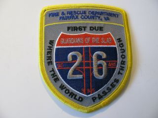 Fairfax County Virginia (va) Fire Rescue Dept Patch Iron On 3.  25” Rare Logo