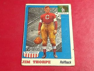 1955 Topps All American Football 37 Jim Thorpe Vintage Card 5/16 - 24