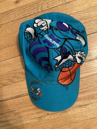 Charlotte Hornets Big Logo Nba Vintage 1990s The Game Snapback Hat Cap