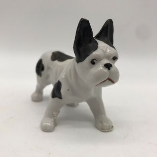 American/french Bulldog Pit Bull Terrier Dog Figurine Vintage Japan