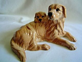 Royal Doulton Golden Retriever Figurine Mother & Puppy