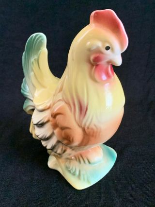 Vtg Ceramic Chicken Rooster Figurine Pottery Kitchen Farmhouse Decor Primitive