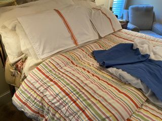 Vintage Ralph Lauren Bed Comforter Shams Skirt Set Harbour View Queen Harbor Euc