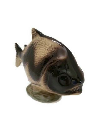 Piranha Fish Ceramic Figurine Brazil 4081 Vintage