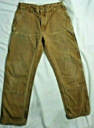 Vintage Brown Carhartt Pants Double Knee Men 