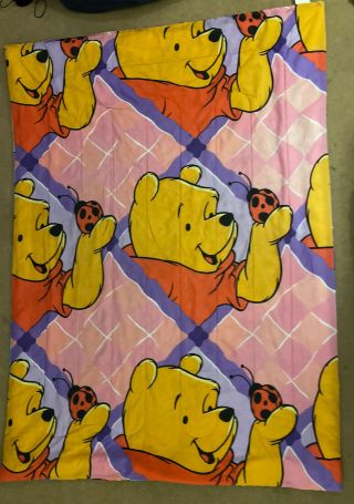 Vintage Winnie The Pooh Tigger Reversible Comforter Disney Blanket 84 X 62 Twin